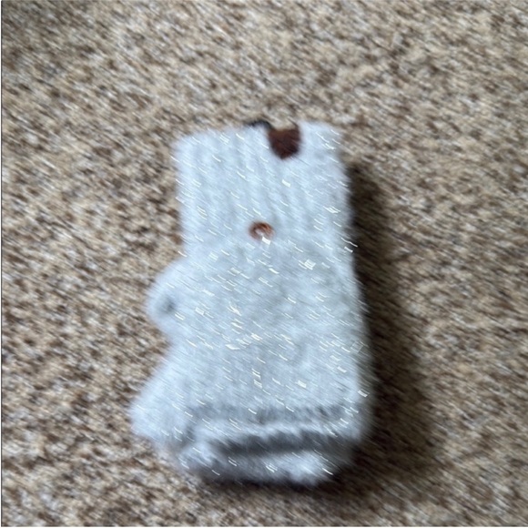 C.C Fuzzy Gray Mittens - Picture 2 of 5
